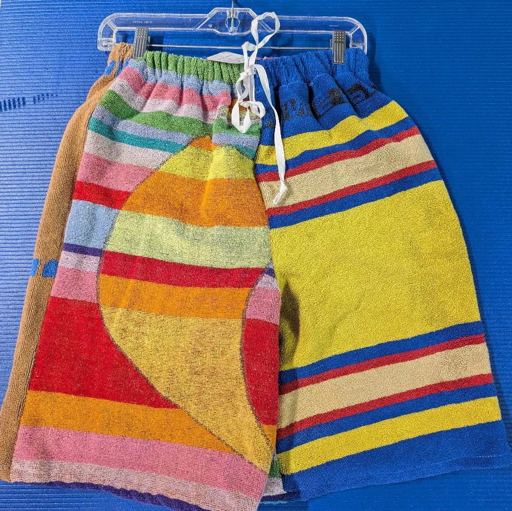 Colorful Striped Women's Shorts - Picture 1 of 5